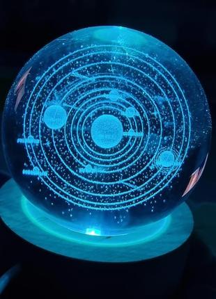 Светильник "криштальный шар" солнечная система
