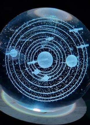 Светильник "криштальный шар" солнечная система