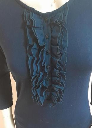 Модная вискозная блузка синего цвета lauren ralph lauren made in jordan3 фото
