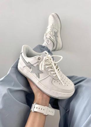 A bathing ape 🦧  bape sta x jjjjoud white / grey premium2 фото