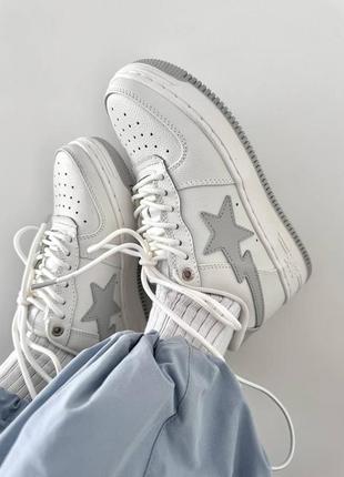 A bathing ape 🦧  bape sta x jjjjoud white / grey premium8 фото