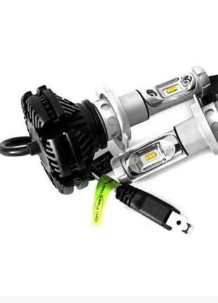 Цоколь h7 комплект led ламп x3 h7 6500k 9-32v 22w с радиатором (диод zes)