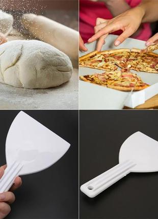 Шпатель кондитерський пластиковий скребок для тіста лопатка з ручкою 16 см