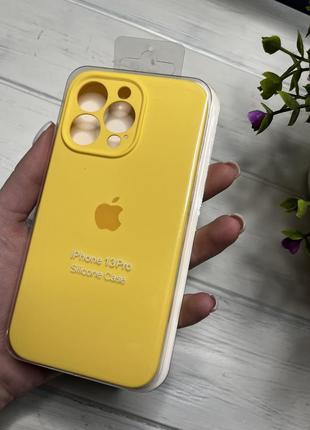 Чохол на iphone 13 pro про квадратні борти чохол на айфон silicone case full camera на apple