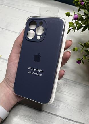 Чохол на iphone 13 pro про квадратні борти чохол на айфон silicone case full camera на apple1 фото