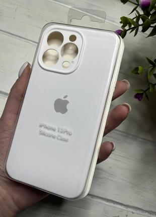 Чохол на iphone 13 pro про квадратні борти чохол на айфон silicone case full camera на apple