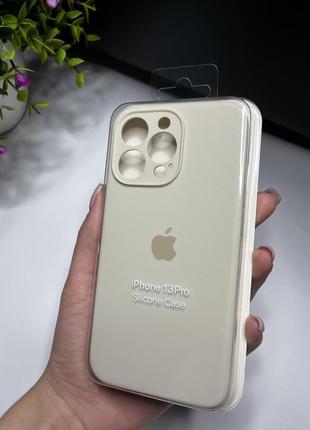 Чохол на iphone 13 pro про квадратні борти чохол на айфон silicone case full camera на apple1 фото