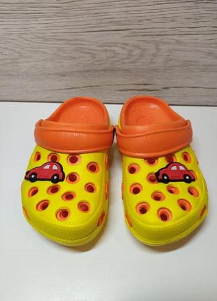 Крокси тм шалунішка з машинкою р.28 жовті