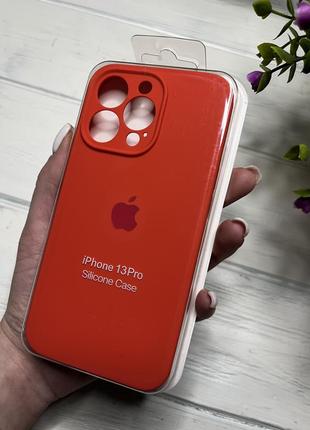 Чохол на iphone 13 pro про квадратні борти чохол на айфон silicone case full camera на apple