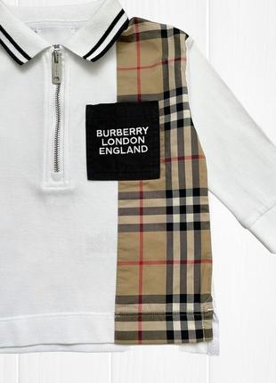 Белоснежный лонгслив, кофта burberry3 фото