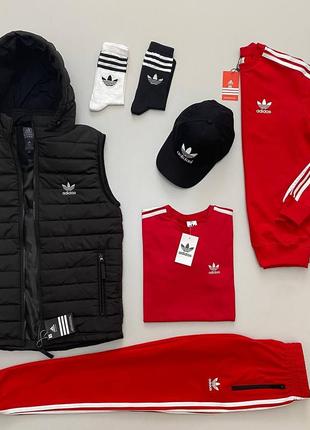 Набір 6 в 1 adidas: жилет-світшот-штани-футболка-кепка-шкарпетки 2 пари2 фото