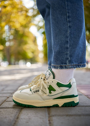 New balance 550 green leather leon dore