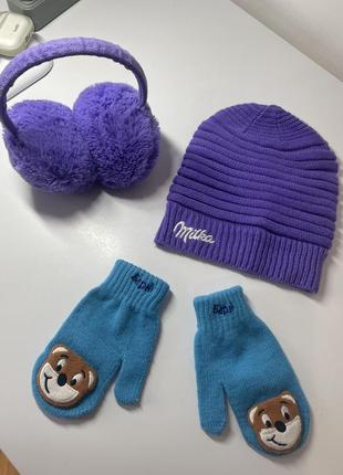 Теплые наушники пушистые наушники мелкая для девочки