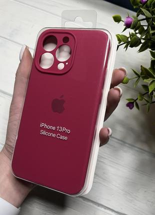 Чохол на iphone 13 pro про квадратні борти чохол на айфон silicone case full camera на apple1 фото