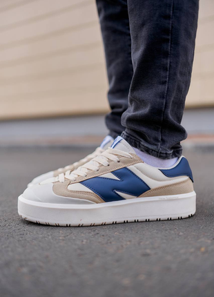 New balance ct302 beige blue1 фото