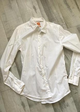 Рубашка белая hugo boss, р.38-40