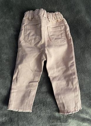 Дитячі джинси рожевого кольору2 фото