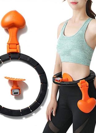 Массажный обруч hula hoop that won't fall умный хулахуп неспадающий с центробежным шаром и счетчиком для3 фото