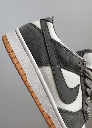 Кросівки nike sb dunk low smoke grey  •grey white•2 фото