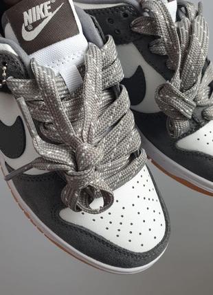 Кросівки nike sb dunk low smoke grey  •grey white•3 фото