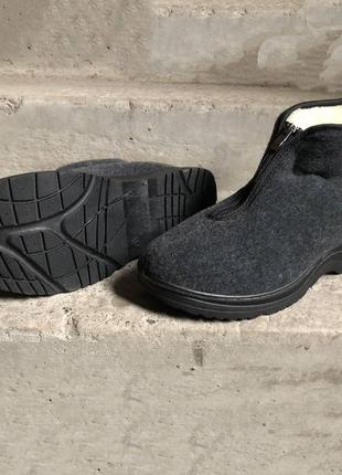 Ботинки мужские утепленные на застежке 44 размер, удобная рабочая обувь для мужчин. цвет: серый7 фото