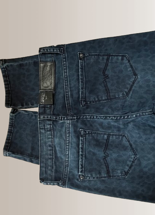 Леопардовые джинсы skinny темно синие cimarron/тунис р.25 новые3 фото