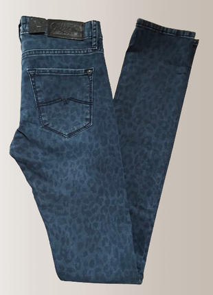 Леопардовые джинсы skinny темно синие cimarron/тунис р.25 новые8 фото