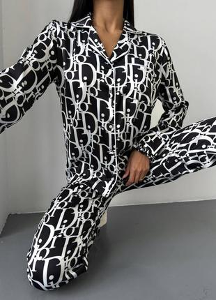Жіноча піжама в стилі dior1 фото