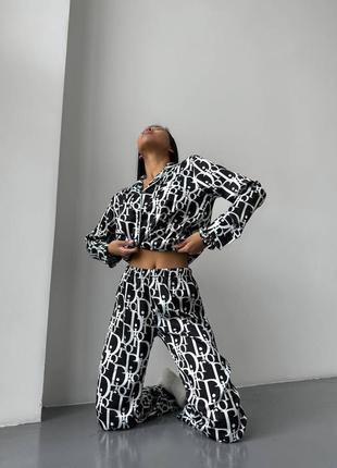 Жіноча піжама в стилі dior5 фото