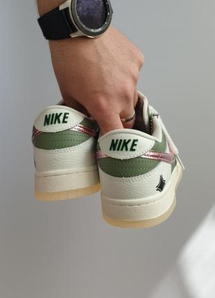 Кросівки nike sb dunk low be 1 •white green•7 фото