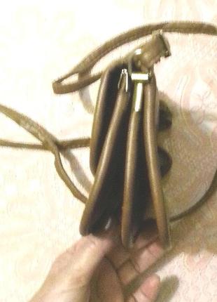 Маленькая модная сумочка-кошелек на три отделения helene, 19х17см4 фото