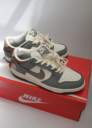 Кросівки nike sb dunk low yuto horigome •grey white•8 фото