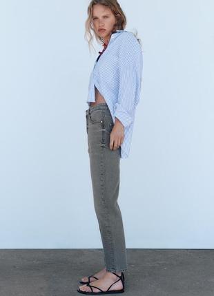 Джинси жіночі сірі жіночі zara new5 фото