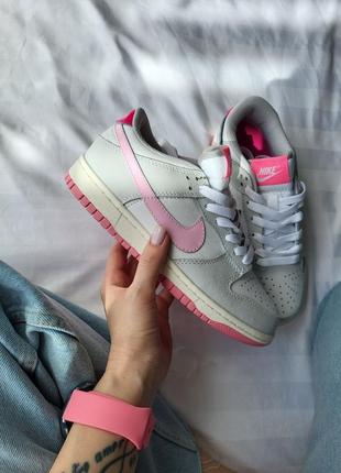 Женские кроссовки nike sb dunk low pink grey 🌷