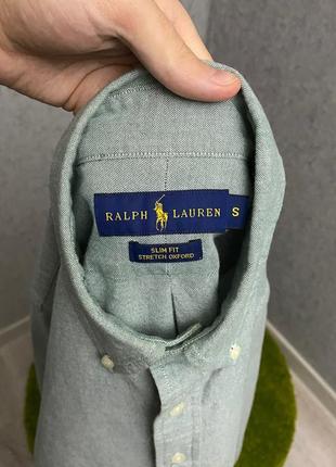 Мятная рубашка от бренда polo ralph lauren5 фото