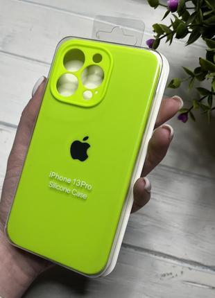 Чохол на iphone 13 pro про квадратні борти чохол на айфон silicone case full camera на apple1 фото