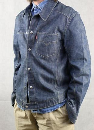 Винтажный мужской джинсовый жакет, пиджак, хлопок levis