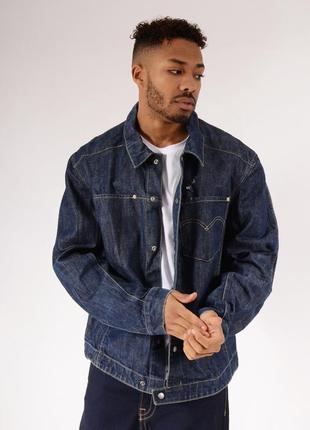 Винтажный мужской джинсовый жакет, пиджак, хлопок levis