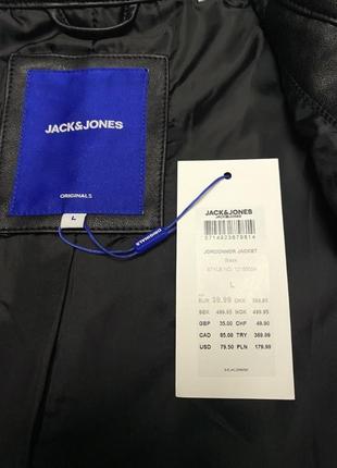 Шкіряна куртка jack & jones3 фото