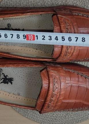 Чоловічи туфлі ручної роботи з шкіри крокодила (100% original)3 фото