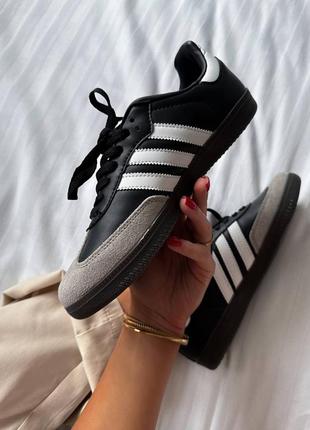 Женские кроссовки adidas gazelle black/grey