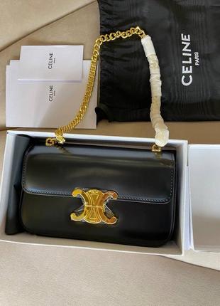 Шкіряна сумка клатч в стилі celine