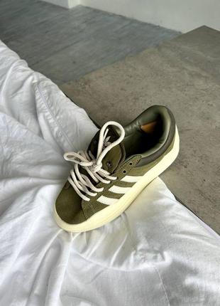 Женские кроссовки adidas bad bunny x campus olive1 фото