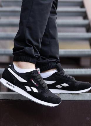 Кросівки reebok classic leather black white