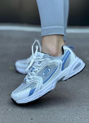 Кросівки шкіра + текстиль білі сірі на платформі жіночі демі весна літо