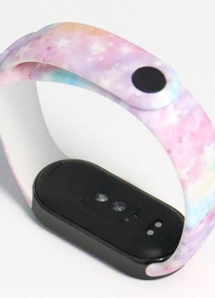 Ремешок силиконовый с рисунком pink galaxy mrk для фитнес браслета xiaomi mi band 8 pink galaxy (mrk3828)3 фото