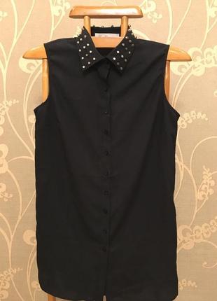 Очень красивая и стильная брендовая блузка чёрного цвета.2 фото