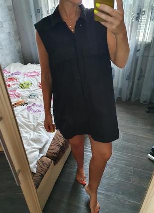 Стильное платье рубашка от zara размер м