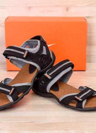 Мужские кожаные сандалии nike clearance active drive grey3 фото