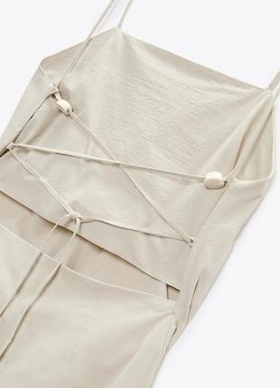 Сукня міді з відкритою спинкою від zara, розмір  l, xl**6 фото